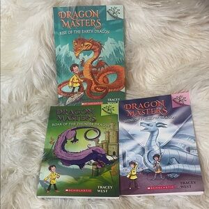 Scholastic Dragon Masters Book Trio - Green, Purple,